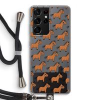 Pony: Samsung Galaxy S21 Ultra Transparant Hoesje met koord