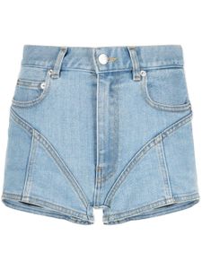 Mugler short en jean Spiral - Bleu