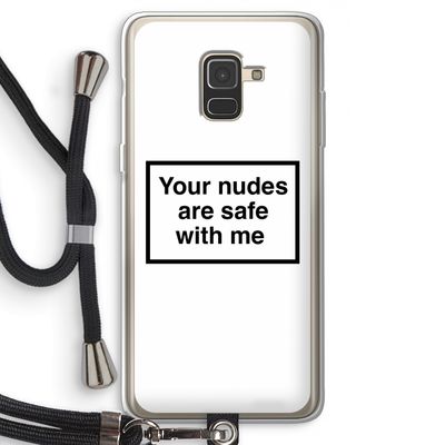 Safe with me: Samsung Galaxy A8 (2018) Transparant Hoesje met koord