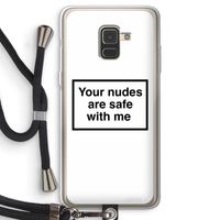 Safe with me: Samsung Galaxy A8 (2018) Transparant Hoesje met koord