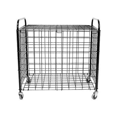 CARRYING CART STEEL FOLDING WITH WHEELS AND LID
