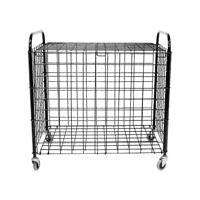 CARRYING CART STEEL FOLDING WITH WHEELS AND LID