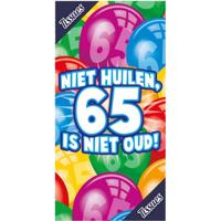 65 jaar verjaardag cadeau - Tissuebox 65 is niet oud - zakdoekjes - 22 x 11 cm 65 jaar verjaardag cadeau - Tissuebox 65 is niet oud - zakdoekjes - 22 x 11 cm