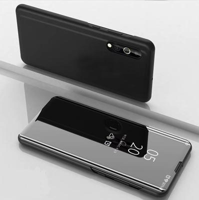 Galvaniseren spiegel horizontale Flip lederen case voor Samsung a2 kern met houder (zwart)
