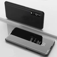 Galvaniseren spiegel horizontale Flip lederen case voor Samsung a2 kern met houder (zwart)