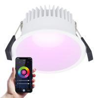 Finn smart inbouwspot - IP44 waterdicht - 10 Watt 630lm - Wifi + Bluetooth - RGBWW - Google Home, Amazon Alexa en Siri - Wit - Voor binnen, buiten en badkamer Finn smart inbouwspot - IP44 waterdicht - 10 Watt 630lm - Wifi + Bluetooth - RGBWW - Google Home, Amazon Alexa en Siri - Wit - Voor binnen, buiten en badkamer