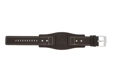 Horlogeband Fossil JR9990 Leder Bruin 24mm