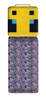 Minecraft slaapzak bij 50 x 130 cm - polyester -geel Minecraft slaapzak bij 50 x 130 cm - polyester -geel