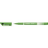 STABILO SENSOR, Fineliner, Medium 0.7 mm, Met Meeverende Schrijfpunt, doos 10 stuks, licht groen