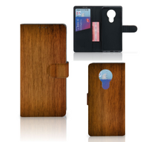 Nokia 5.3 Book Style Case Donker Hout - thumbnail