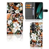 Hoesje voor OnePlus Nord CE 3 Dark Flowers | Portemonnee hoesje