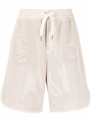 Brunello Cucinelli short à taille à lien de resserrage - Tons neutres