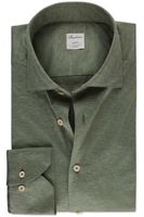 Stenströms Fitted Body Jersey shirt groen, Effen - thumbnail