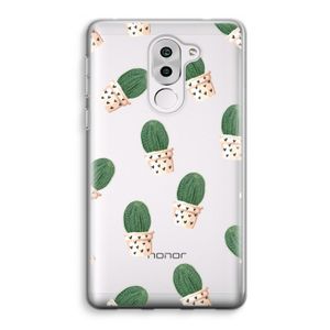 Cactusprint roze: Honor 6X Transparant Hoesje