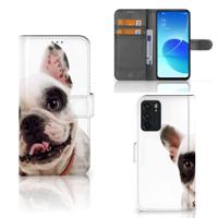 OPPO Reno6 5G | Telefoonhoesje | Met pasjeshouder | Franse Bulldog