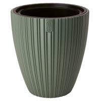 Form Plastic Plantenpot/bloempot Mika - kunststof - groen - D30 x H32 cm - met binnenpot - thumbnail