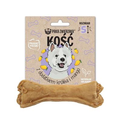 PAKA ZWIERZAKA Bone with rabbit and mango S 10 cm - traktatie voor hond - 35g