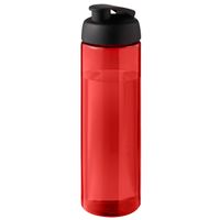 Sport bidon Hi-eco gerecycled kunststof - drinkfles/waterfles - rood/zwart - 850 ml