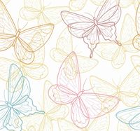 Behang vlinders Badkamer behang veelkleurige vlinder