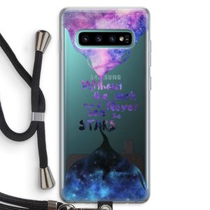 Stars quote: Samsung Galaxy S10 Plus Transparant Hoesje met koord