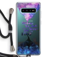 Stars quote: Samsung Galaxy S10 Plus Transparant Hoesje met koord