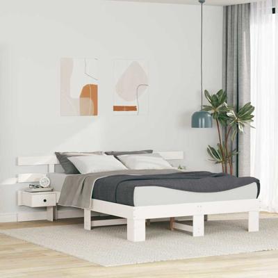 Bedframe met lade Wit 160 x 200 cm