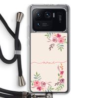 Rozen: Xiaomi Mi 11 Ultra Transparant Hoesje met koord