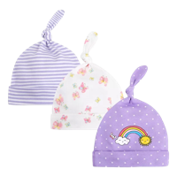 Babymuts set - Regenboog paars