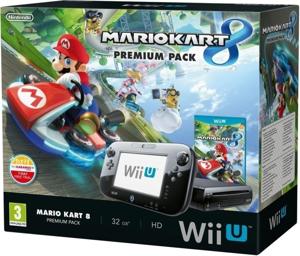 Nintendo Wii U Premium Pack (Black) + Mario Kart 8 (boxed)