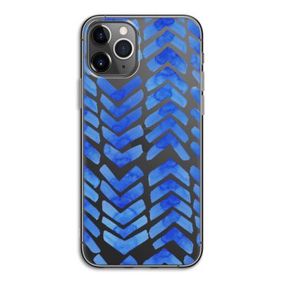 Blauwe pijlen: iPhone 11 Pro Transparant Hoesje