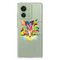 Motorola Edge 40 Telefoonhoesje met Naam Cat Color