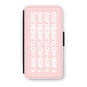 Hotline bling pink: iPhone XS Flip Hoesje