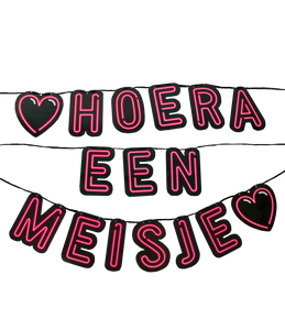 Neon slinger hoera een meisje