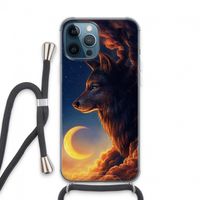 Night Guardian: iPhone 13 Pro Max Transparant Hoesje met koord