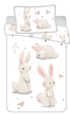Dekbedovertrek Konijn, beer en vos - 100 x 135 cm - Katoen Dekbedovertrek Konijn, beer en vos - 100 x 135 cm - Katoen