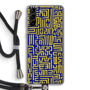 Majorelle Blue Print: Samsung Galaxy S21 Plus Transparant Hoesje met koord