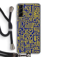Majorelle Blue Print: Samsung Galaxy S21 Plus Transparant Hoesje met koord