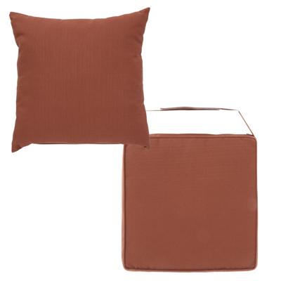 Hesperide tuinkussen set - terracotta - polyester - uv/waterbestendig
