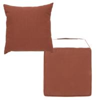 Hesperide tuinkussen set - terracotta - polyester - uv/waterbestendig