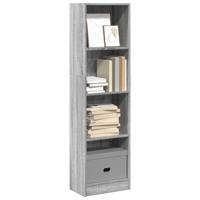 Boekenkast 40x24x143 cm bewerkt hout grijs sonoma eikenkleurig