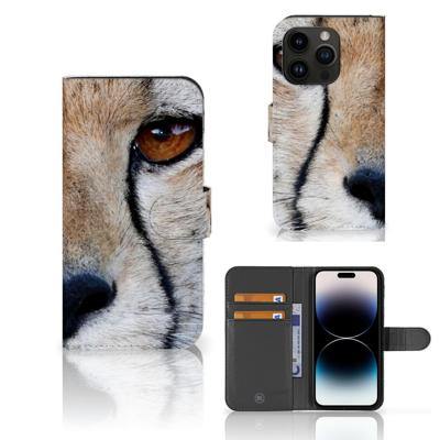 iPhone 15 Pro | Telefoonhoesje | Met pasjeshouder | Cheetah