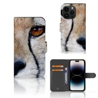 iPhone 15 Pro | Telefoonhoesje | Met pasjeshouder | Cheetah