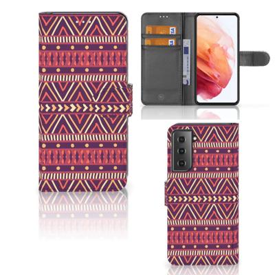 Samsung Galaxy S21 | Telefoon Hoesje | Aztec Paars