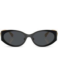 Versace Eyewear lunettes de soleil à monture ovale - Noir