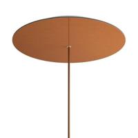 Grote plafondkap 1 uitgang satijn koper 40 cm