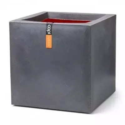 Capi pot vierkant smooth - 50 cm donkergrijs