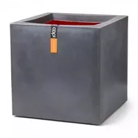 Capi pot vierkant smooth - 50 cm donkergrijs
