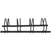 4 Fietsenrek voor Kinderen Fiets Bergfiets en Stuntfiets Fietsenstalling voor Huis/Tuin/Gang/Garage en Speeltuin (Zwart, 120 x 32,5 x 26 cm)
