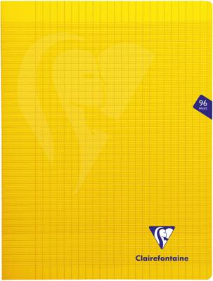 Clairefontaine schrift Mimesys voor ft A4+, 96 bladzijden, kaft in PP, seyès, geel