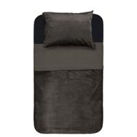 Sleeptime Velvet Piping Deep Taupe 140 x 220 cm